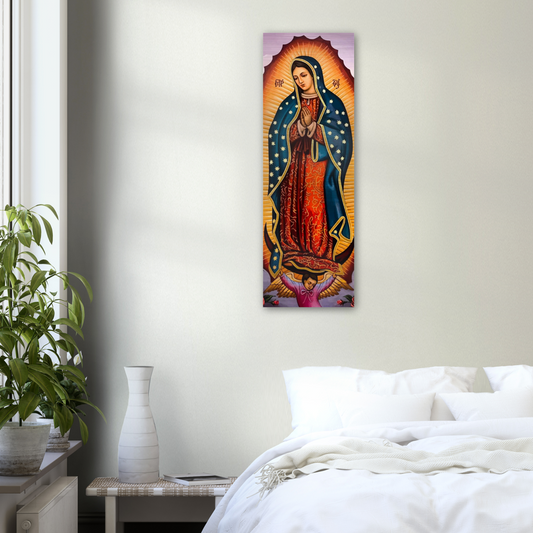 Our Lady of Guadalupe Byzantine Icon ✠ Brushed #Aluminum #MetallicIcon #AluminumPrint