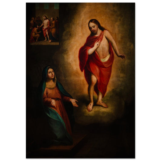 Pearl Print - The Appearance of Jesus to Mary — Sacred Art from the Viceroyalty of New Spain