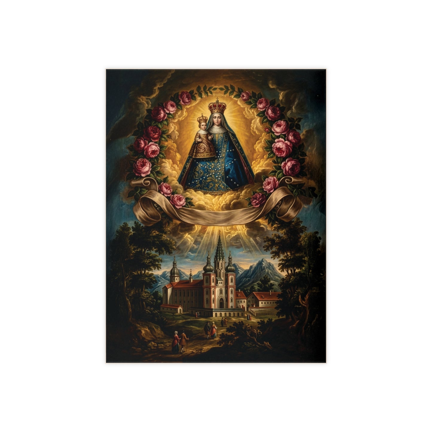 Our Lady of Mariazell Ceramic Devotional Tile (6×8 inches) Austria