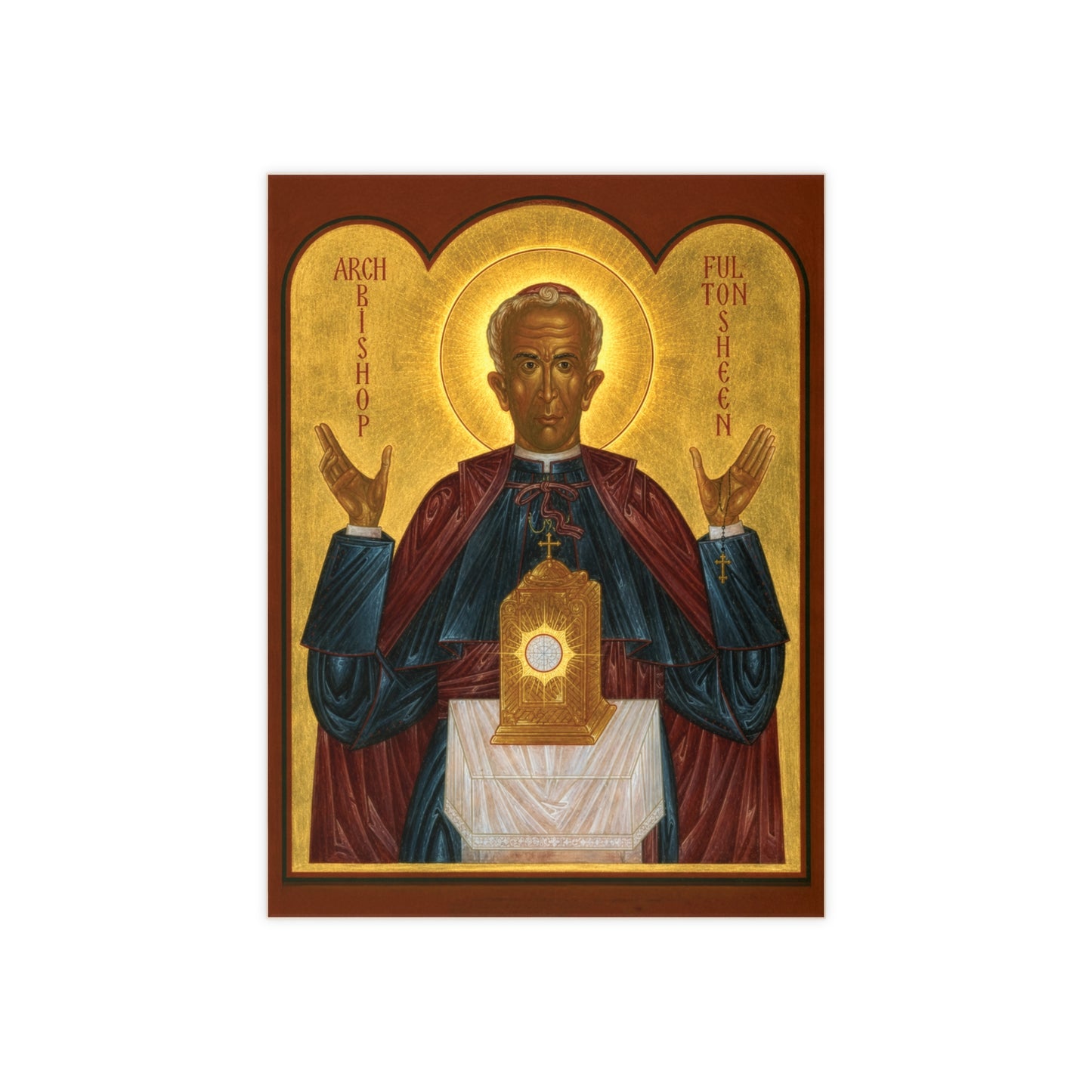 Venerable Archbishop Fulton J. Sheen - Devotional Ceramic Icon Tile (6×8 inches)