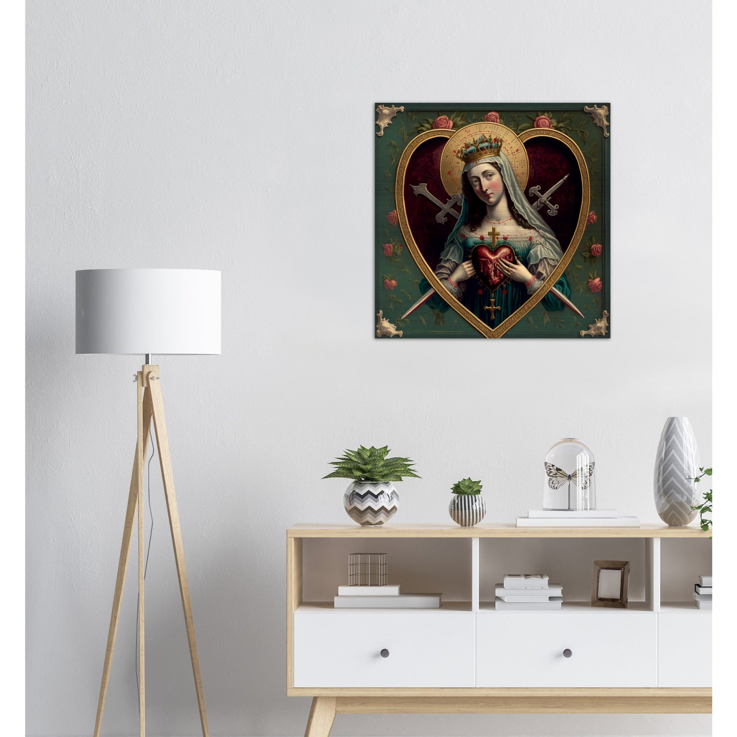 Immaculate Heart ✠ Brushed Aluminum Icon