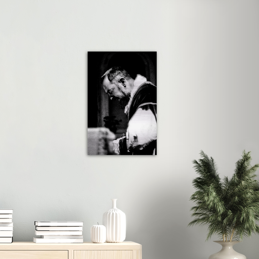 St Padre Pio ✠ Brushed Aluminum Print