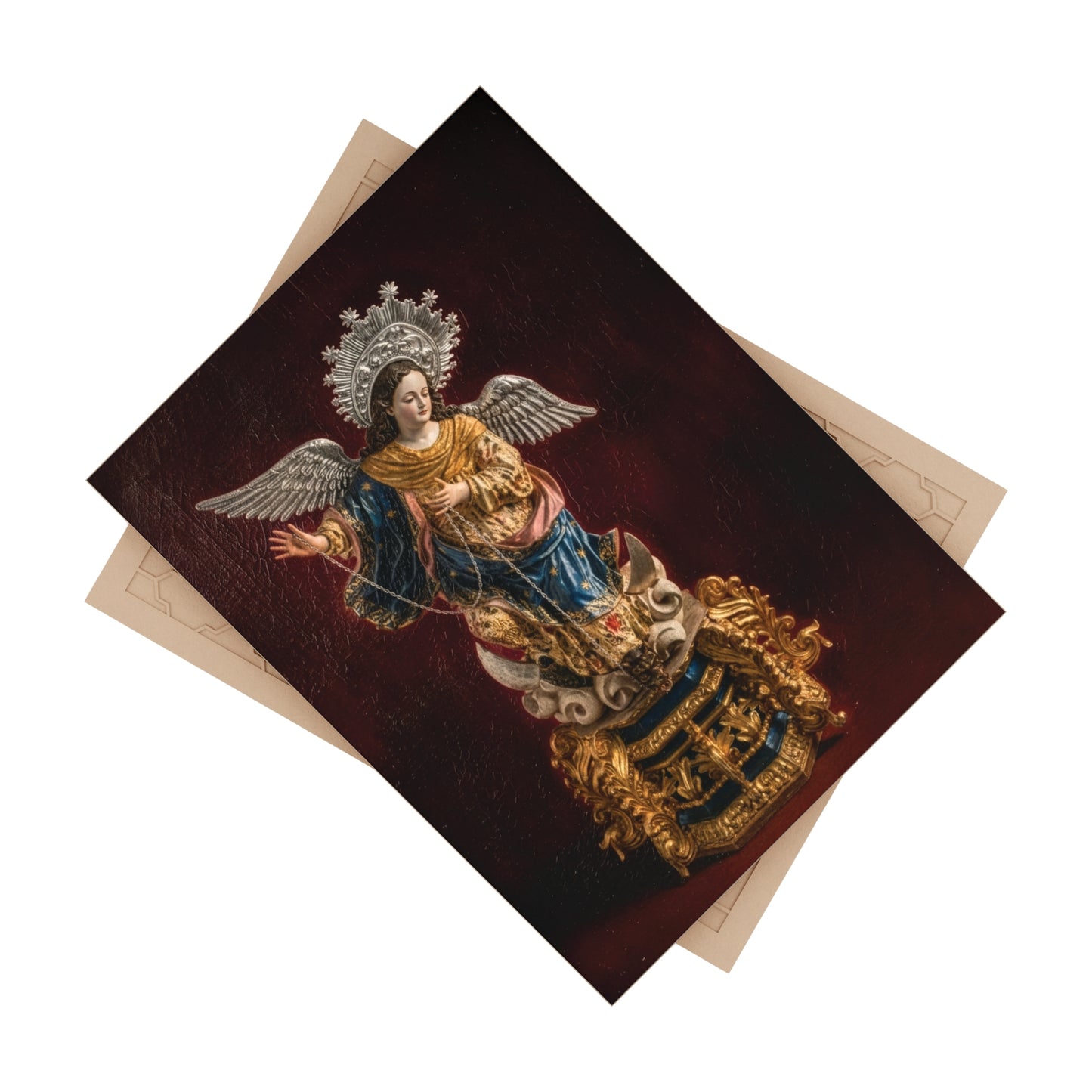 Virgin of Quito Devotional Ceramic Tile (6×8 inches) Virgen de el Panecillo