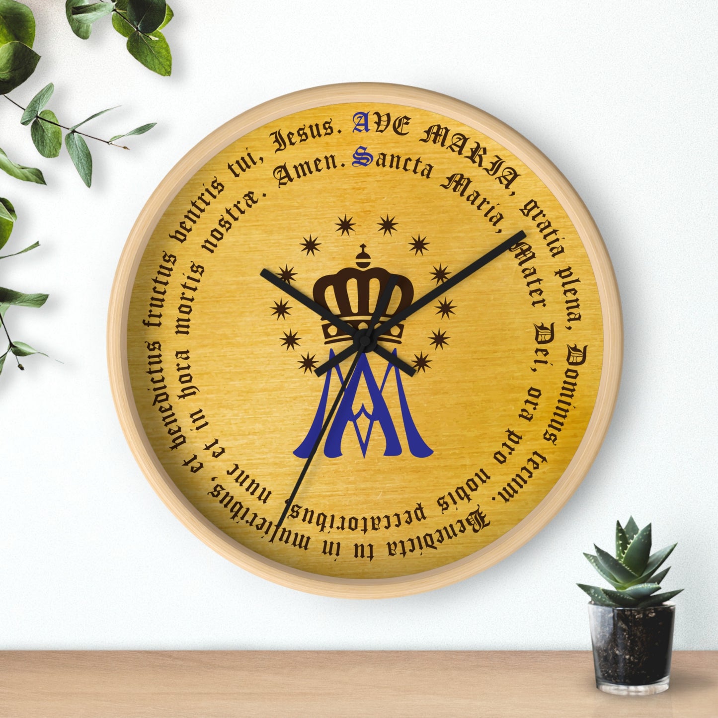 Hail Mary (Latin: Ave Maria) #WallClock