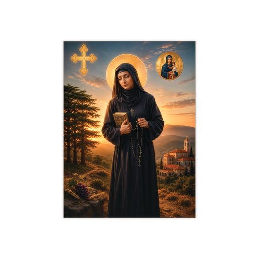 Saint Rafka Ceramic Devotional Tile (6×8 inches)