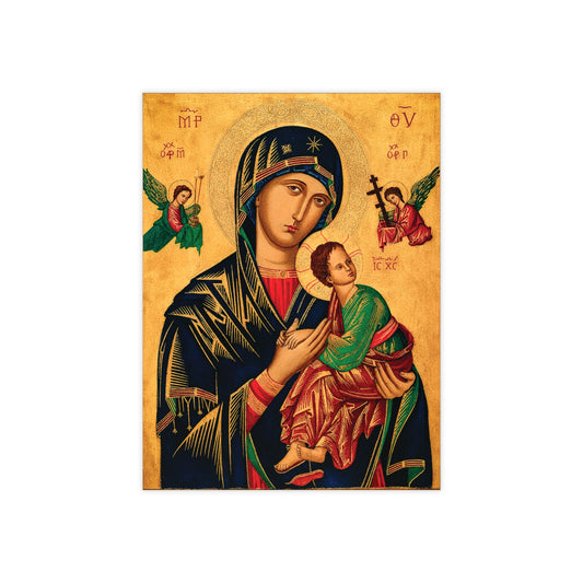 Our Lady of Perpetual Help – Sacred Art Ceramic Icon Tile (6×8 inches) Patroness of the Republic of Haiti and Almoradi, Spain