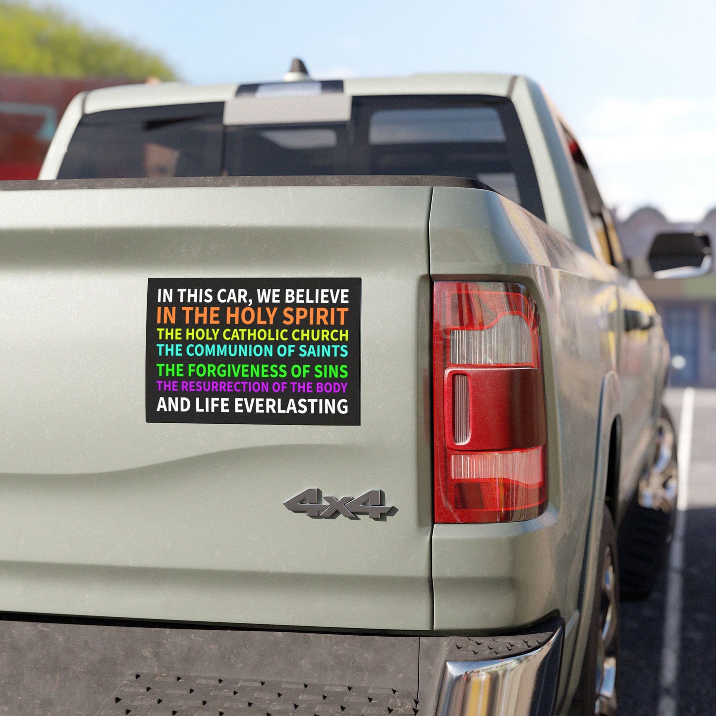 In This Car We Believe Car Magnets Creed Anti Woke