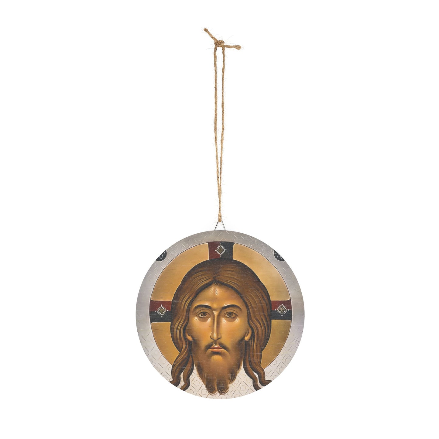 icon of the Mandylion or Holy Face Wood Circular Icon