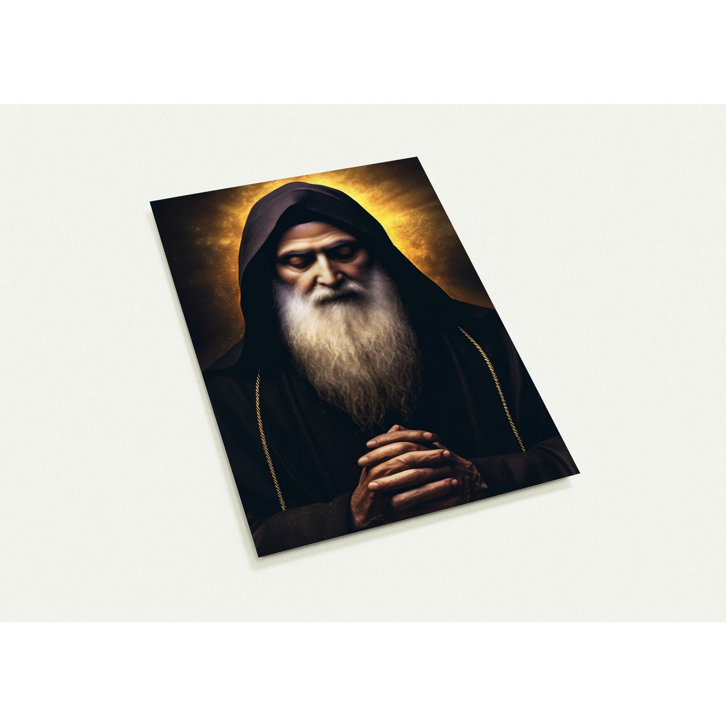 Mar Charbel, heart full of compassion - icon Silk paper print 10 copies