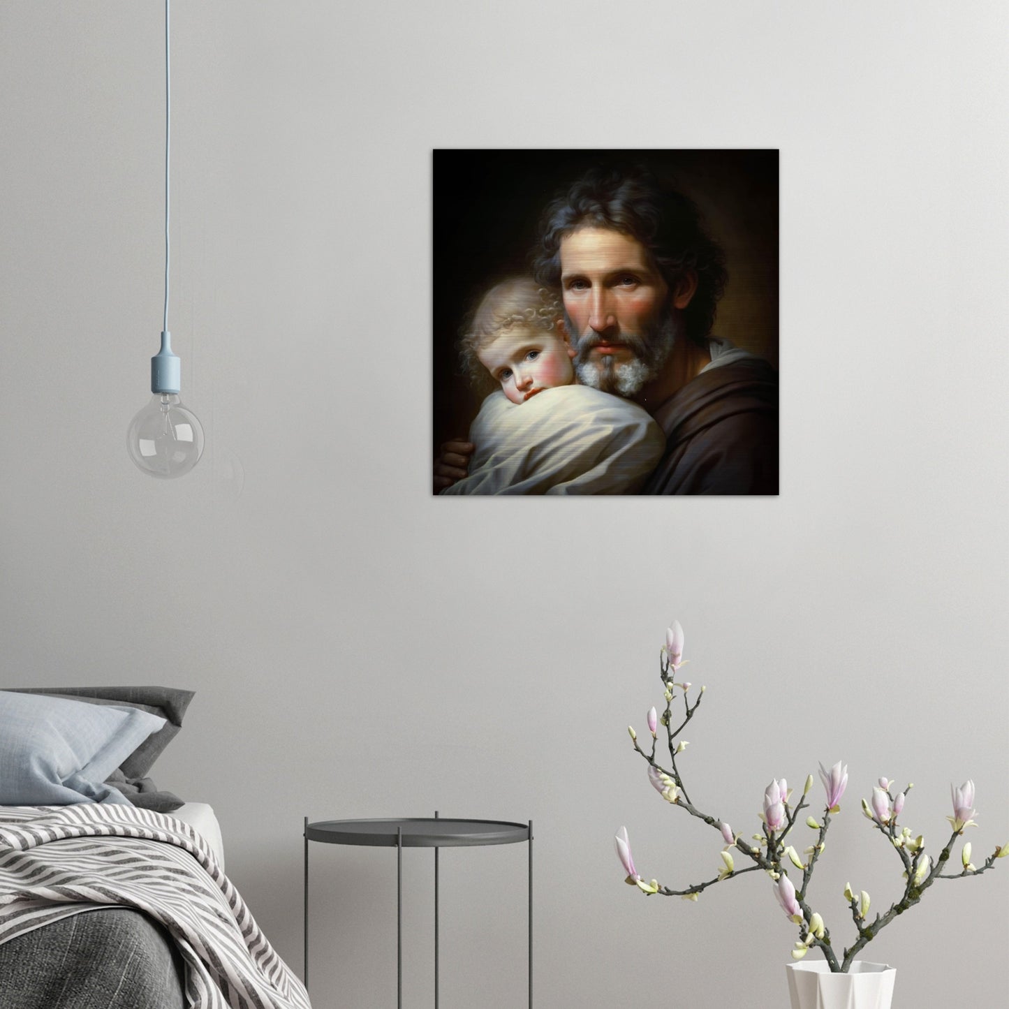 Glorious Saint Joseph ✠ Brushed Aluminum Icon