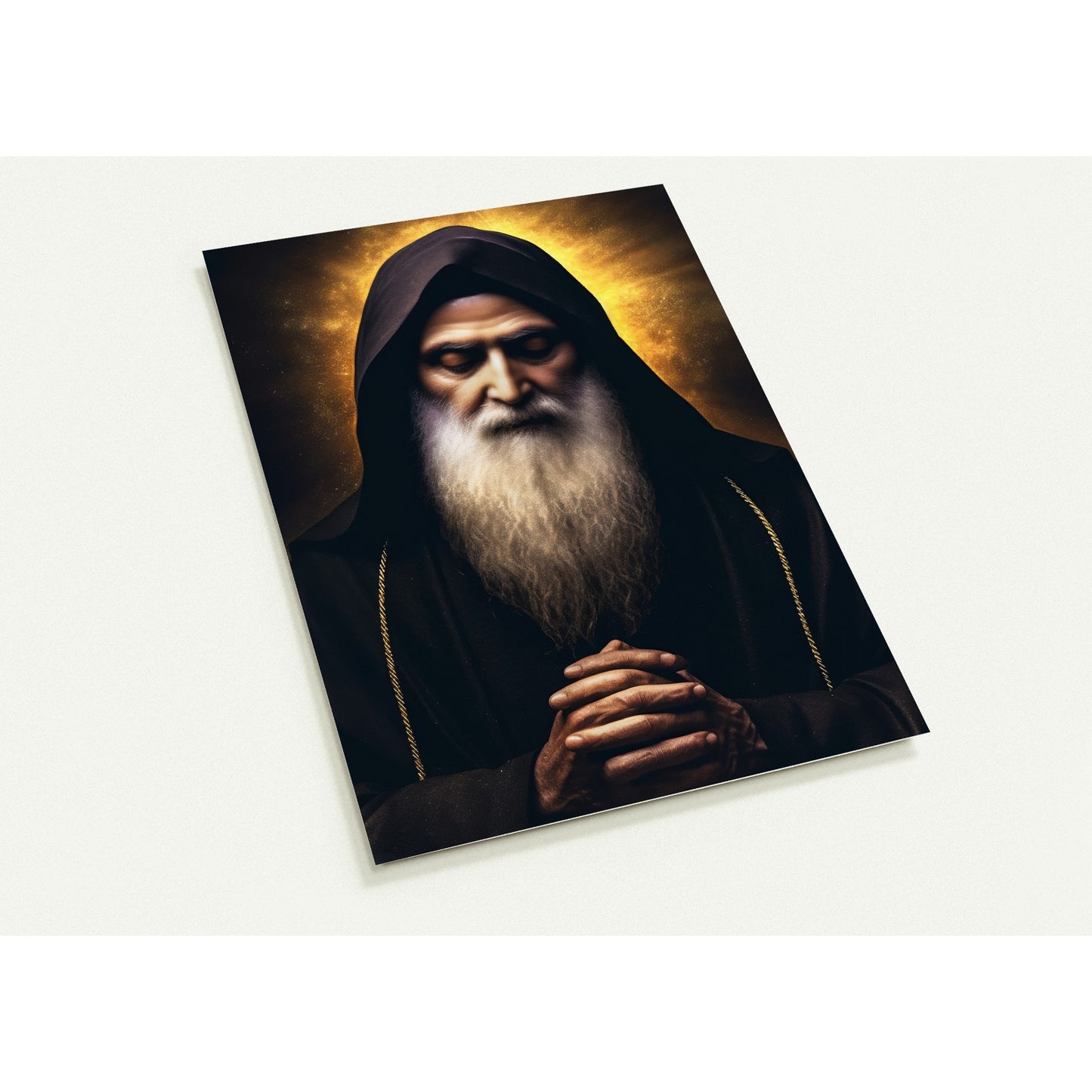 Mar Charbel, heart full of compassion - icon Silk paper print 10 copies