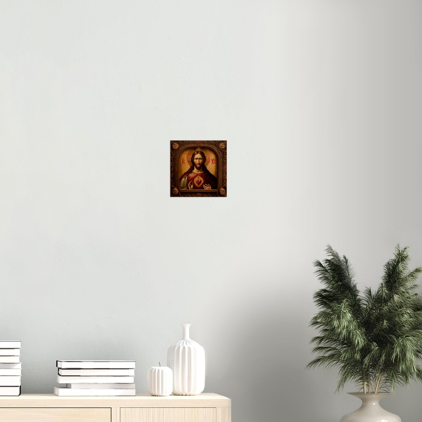 Jesus Christ the King of our Hearts ☩ Wood Print Icon