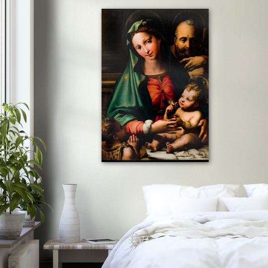 Holy Family with Infant St John the Baptist ✠ Brushed #Aluminum #AluminumPrint