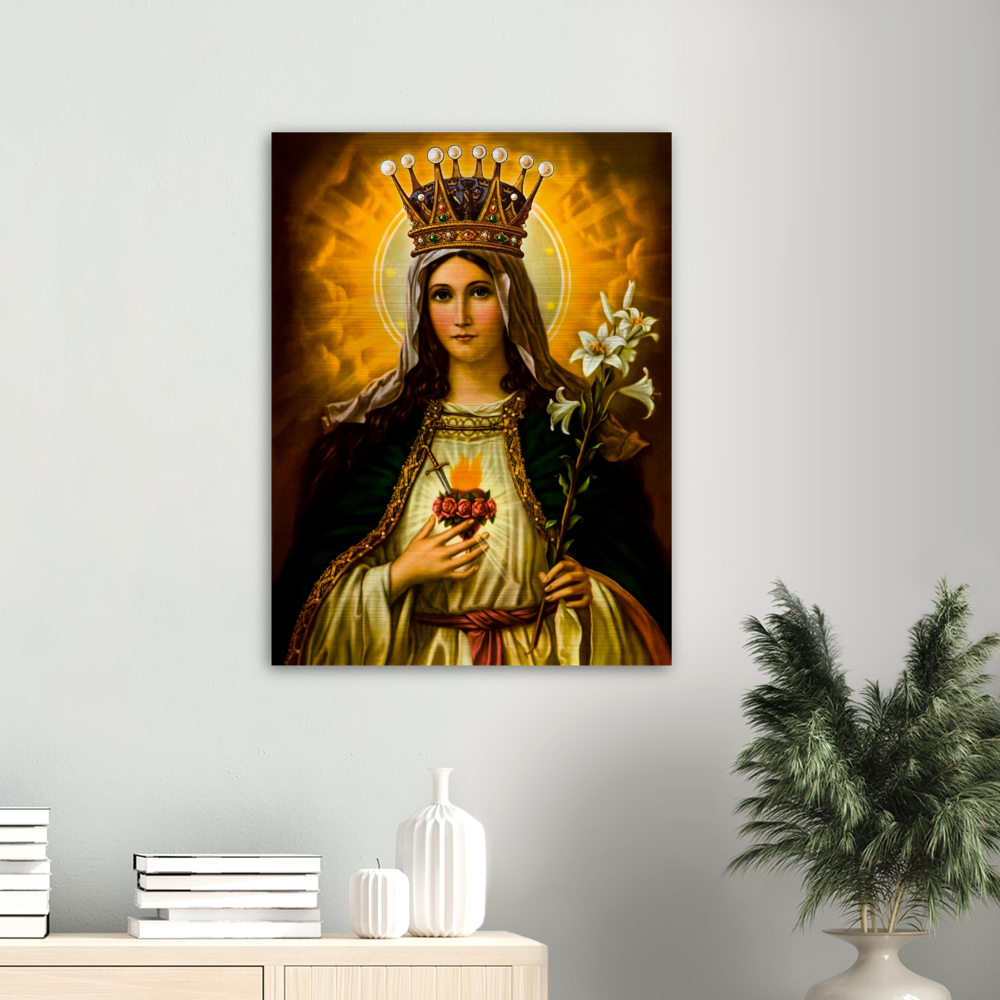 Queen of Heaven ✠ Brushed #Aluminum #MetallicIcon #AluminumPrint