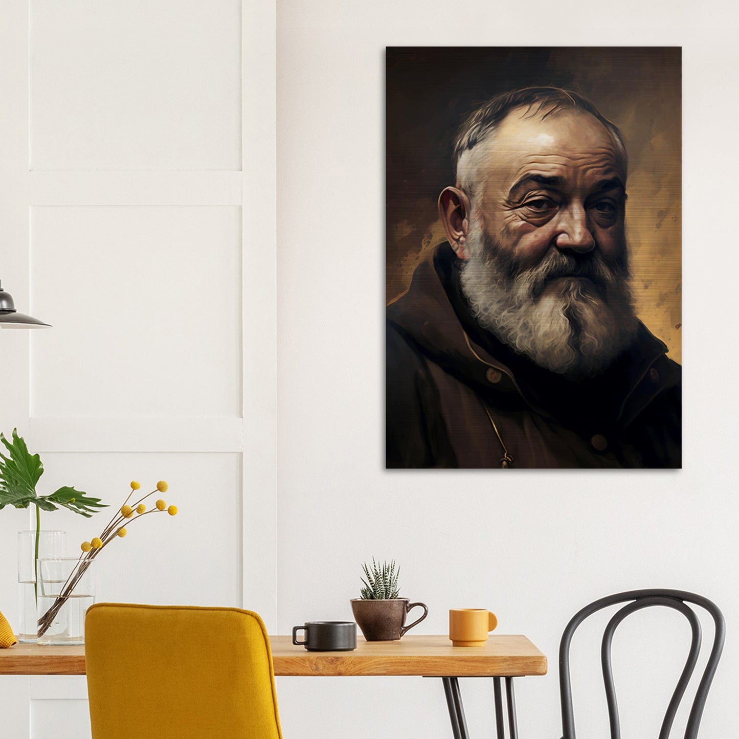 Padre Pio pray for us  ✠ Brushed Aluminum Icon