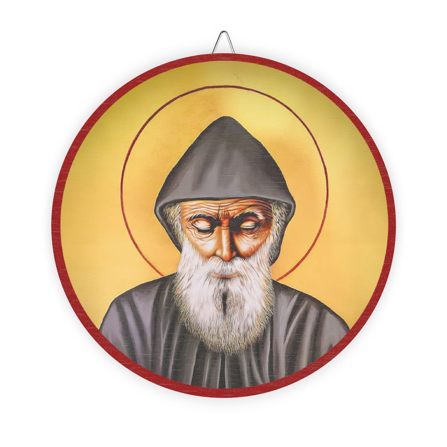 St Sharbel Wood Circular Icon