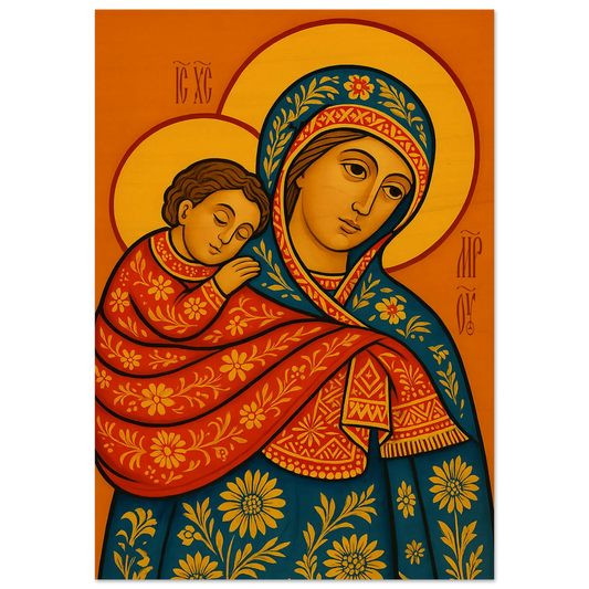 Pearl Print - Theotokos – Mother of God Lullaby Icon