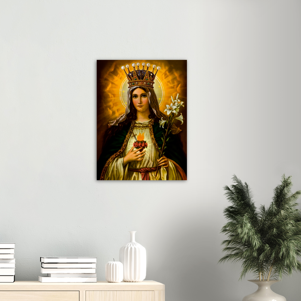 Queen of Heaven ✠ Brushed #Aluminum #MetallicIcon #AluminumPrint