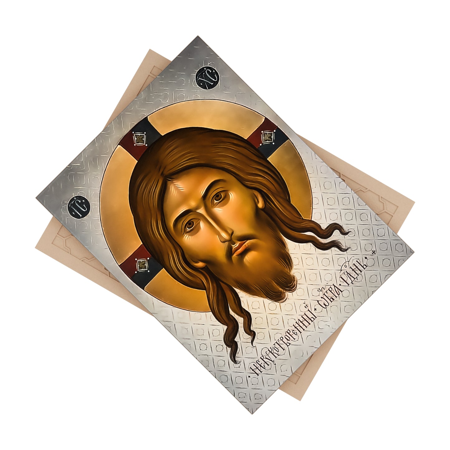 Icons of Christ - Not Made by Hands Ceramic Icon Tile  Size 6" x 8"