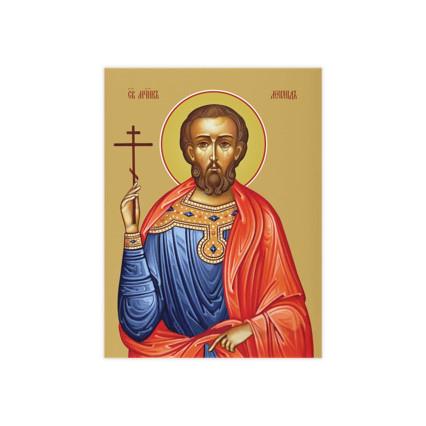 St Leonides of Alexandria, the martyr Ceramic Icon 6"x8"