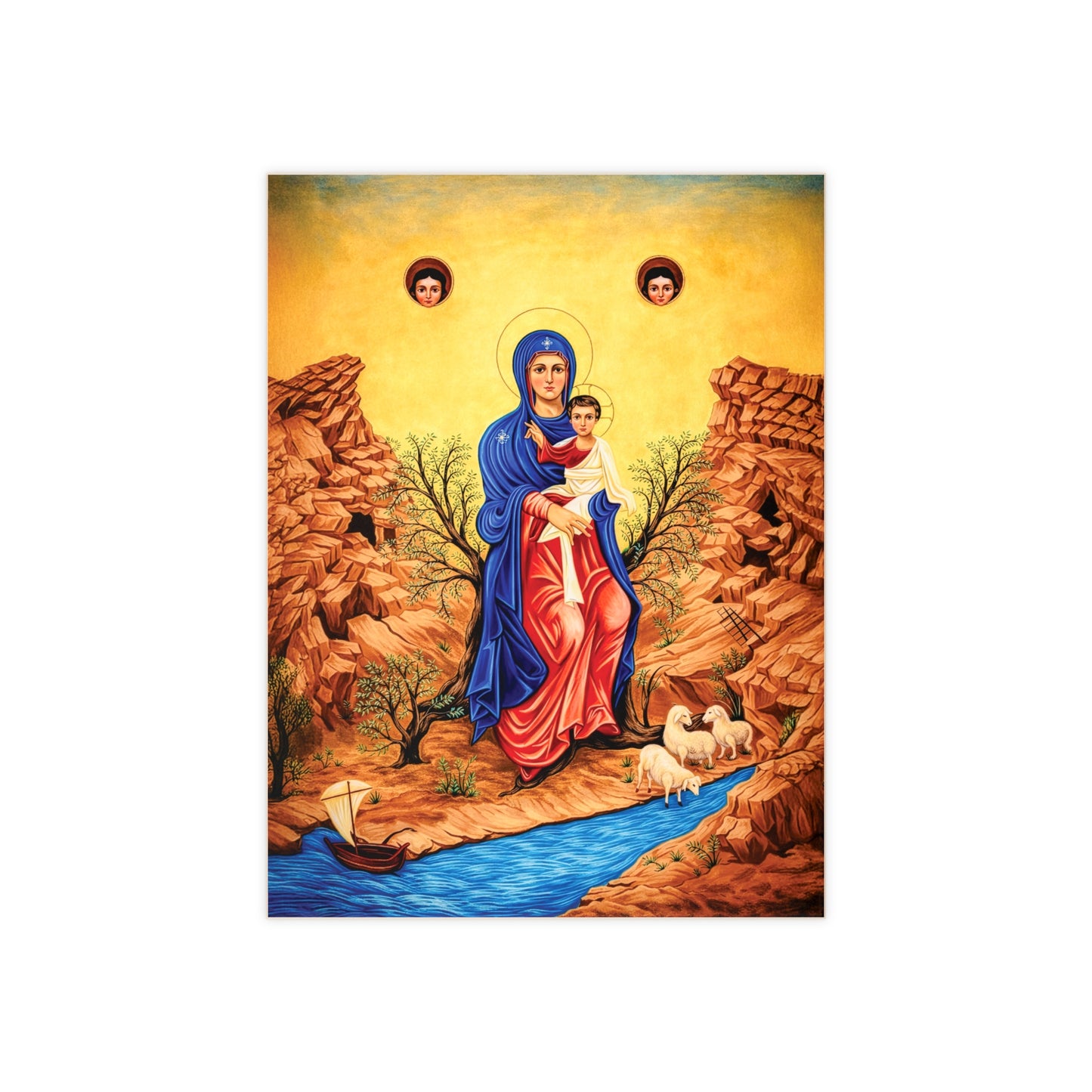 Saydet Elige (سيدة إليج) or Our Lady of Elige – Catholic Marian Image on Ceramic Tile (6×8)