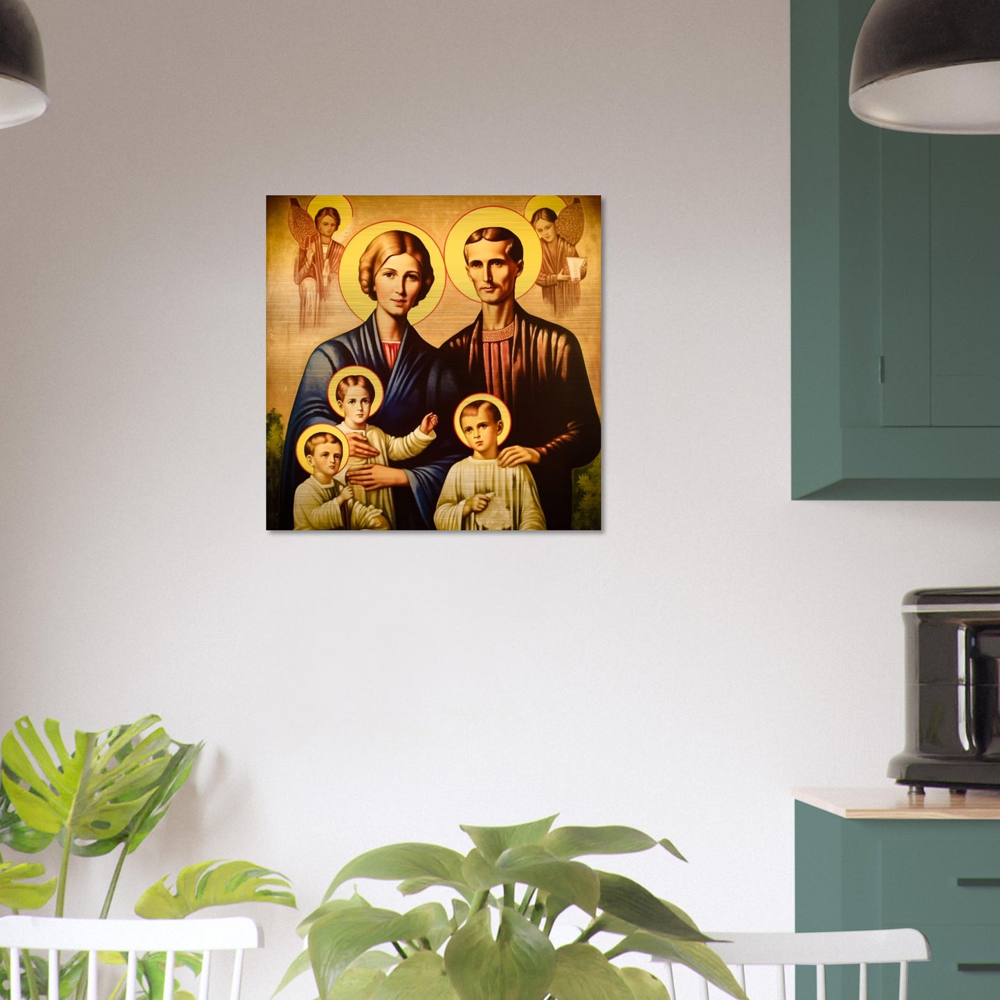 Ulma Family Icon Martyred and Blessed Together Brushed Aluminum