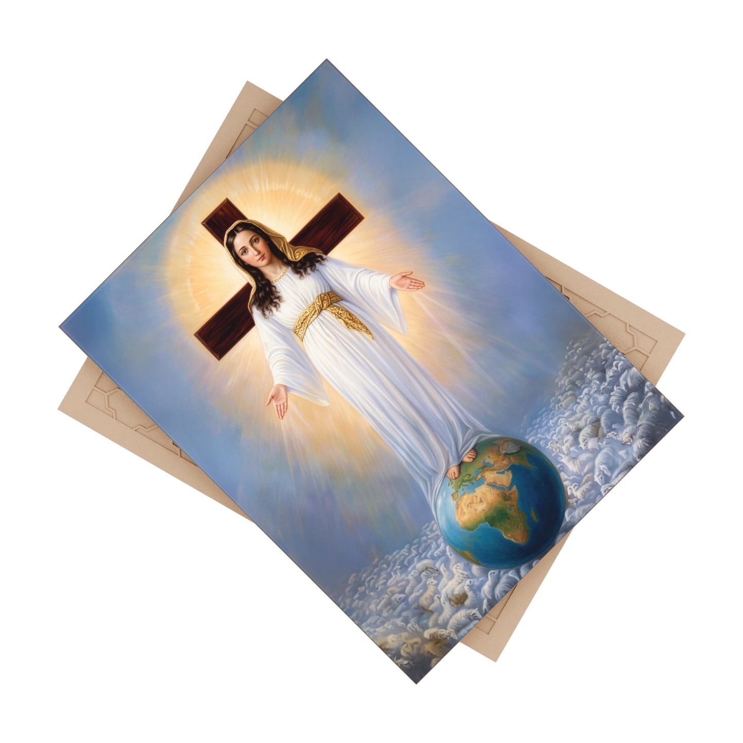 The Lady of All Nations Devotional Ceramic Icon Tile (6×8 inches)