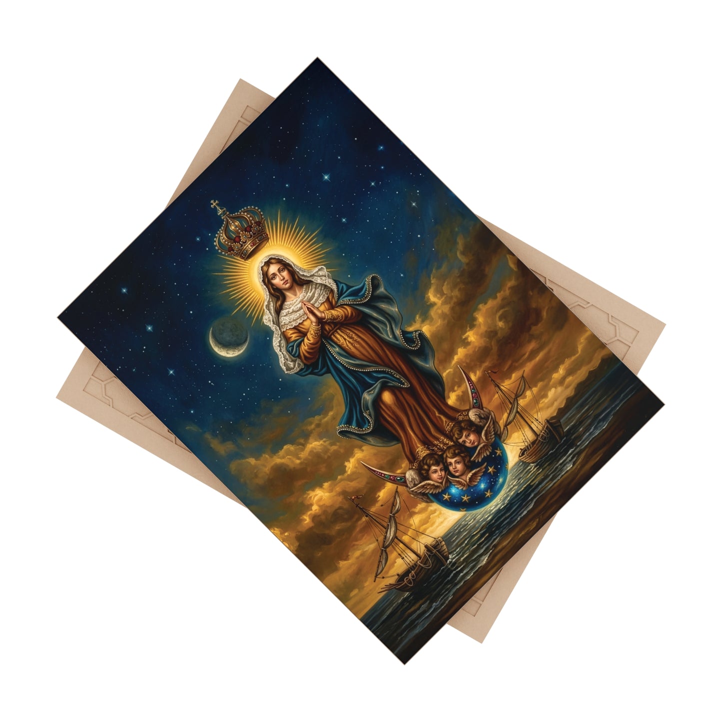 Nuestra Señora de los Treinta y Tres Devotional Ceramic Icon Tile (6×8 inches)