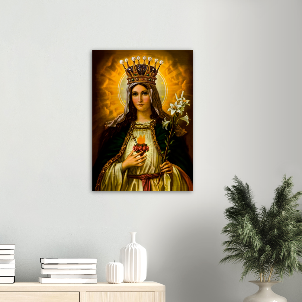 Queen of Heaven ✠ Brushed #Aluminum #MetallicIcon #AluminumPrint