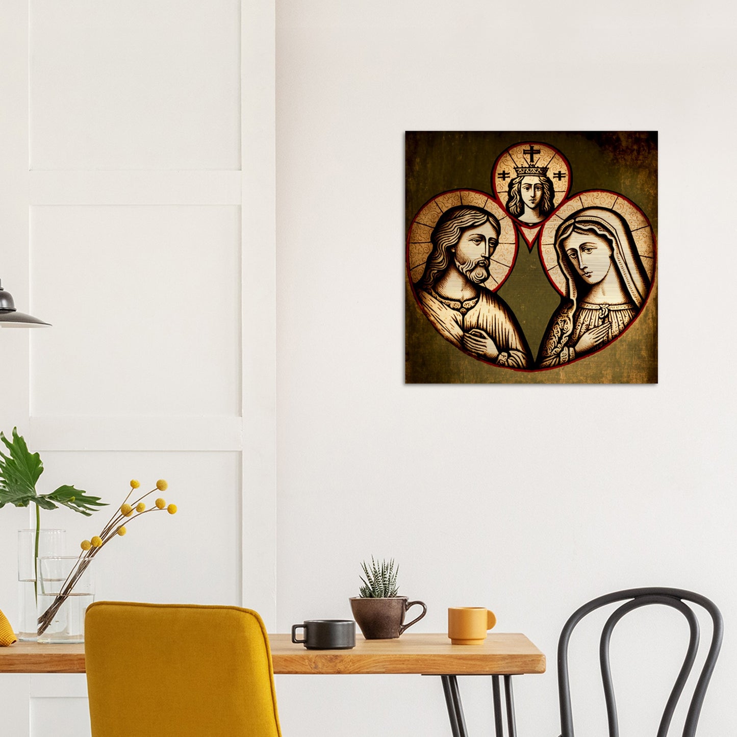 The Holy Family ✠ Brushed Aluminum Icon