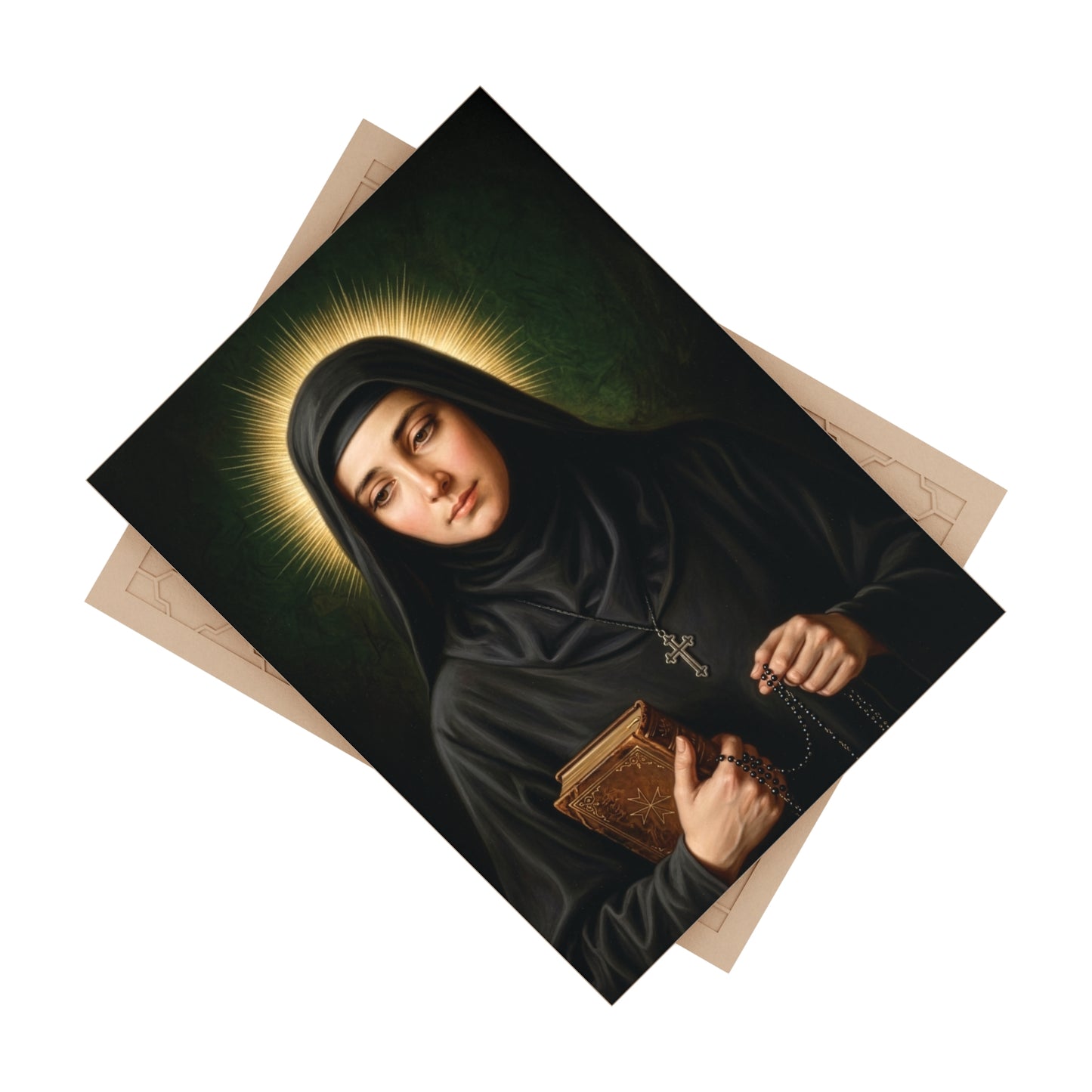 St Rafqa Icon - Traditional Image on Ceramic Tile (6×8) Maronite Catholic Saint Nun from Lebanon Classic Devotion
