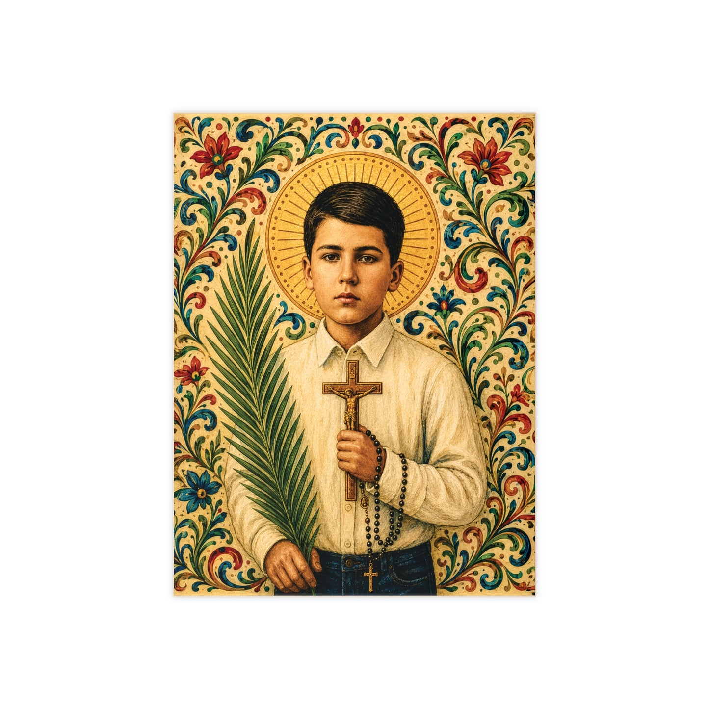 St. José Sánchez del Río Ceramic Devotional Icon Tile (6×8 inches)