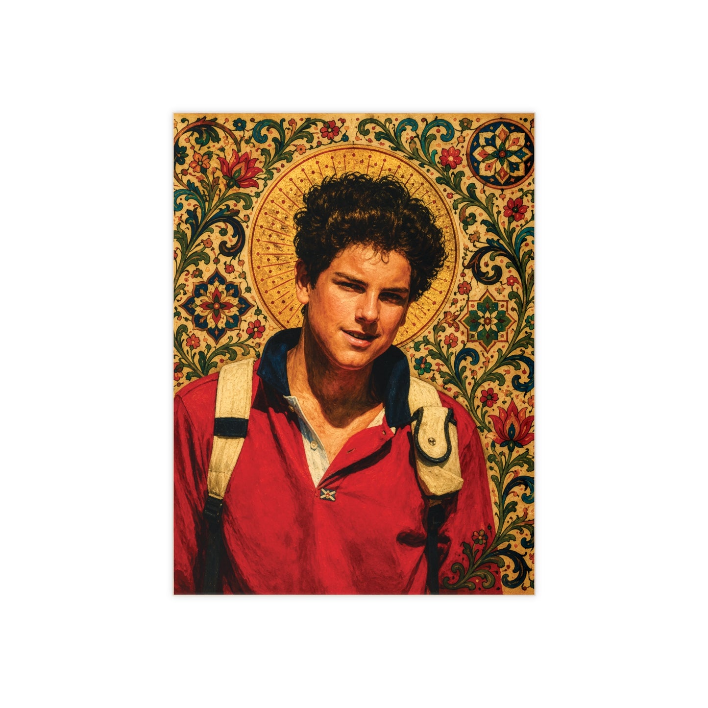 St. Carlo Acutis Ceramic Devotional Icon Tile (6×8 inches)
