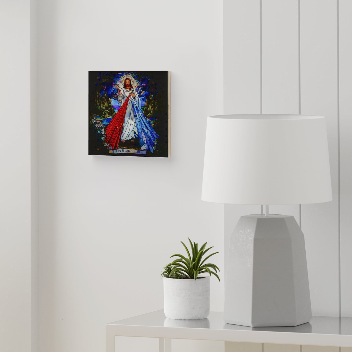 Divine Mercy - Wood Canvas