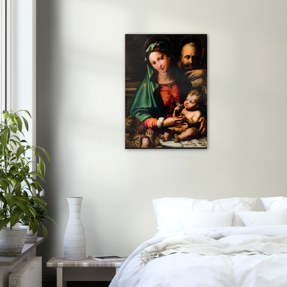 Holy Family with Infant St John the Baptist ✠ Brushed #Aluminum #AluminumPrint