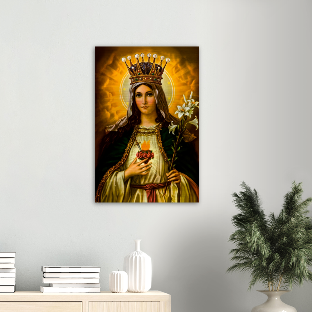 Queen of Heaven ✠ Brushed #Aluminum #MetallicIcon #AluminumPrint