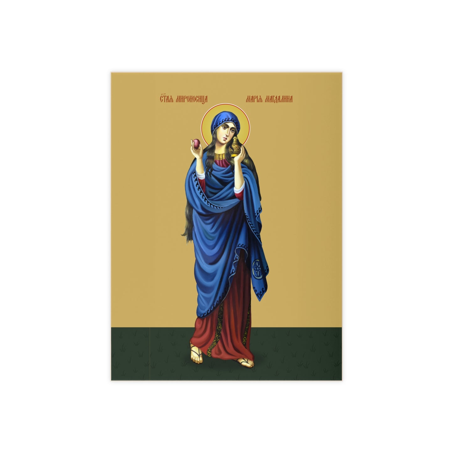 Saint Mary Magdalene Ceramic Icon Tile Size 6"x8"