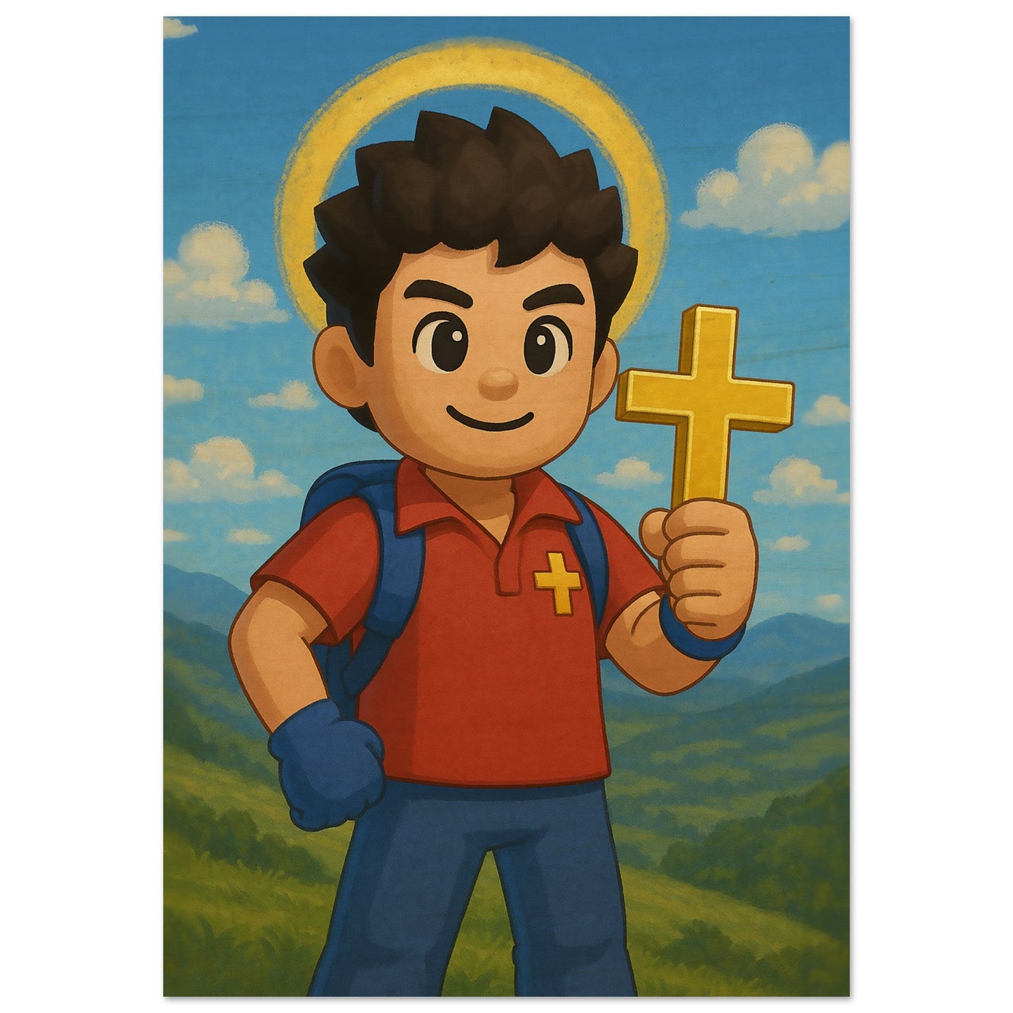 Pearl Print - Carlo Acutis Wii Inspired Print Wall Art - Icon for Kids' Classroom or Bedroom