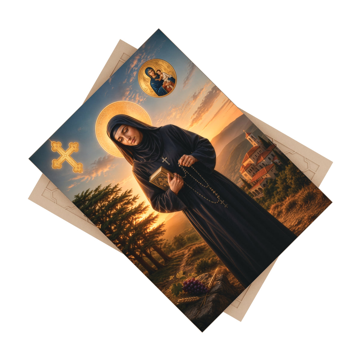 Saint Rafka Ceramic Devotional Tile (6×8 inches)