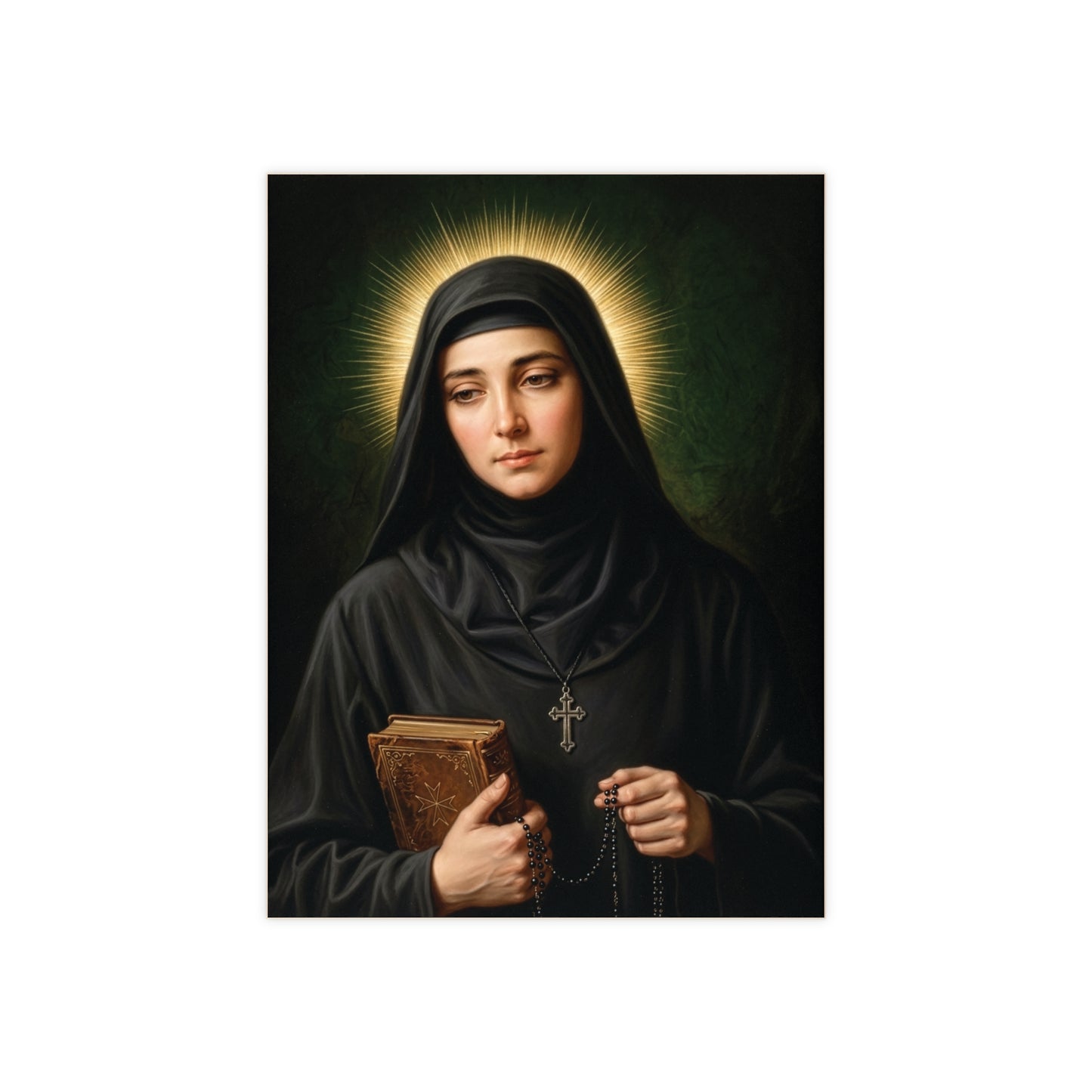 St Rafqa Icon - Traditional Image on Ceramic Tile (6×8) Maronite Catholic Saint Nun from Lebanon Classic Devotion