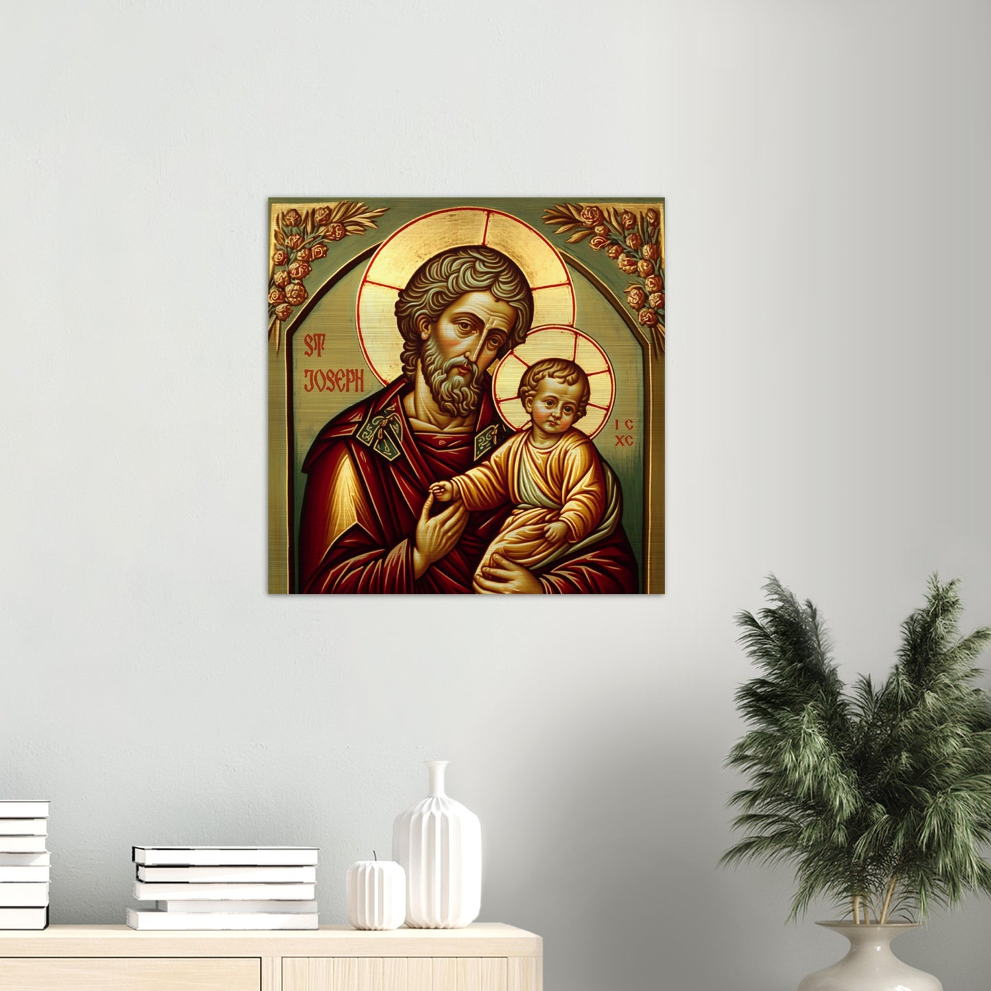 Prayer to St Joseph ✠ Brushed Aluminum Icon