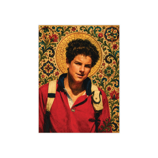 St. Carlo Acutis Ceramic Devotional Icon Tile (6×8 inches)