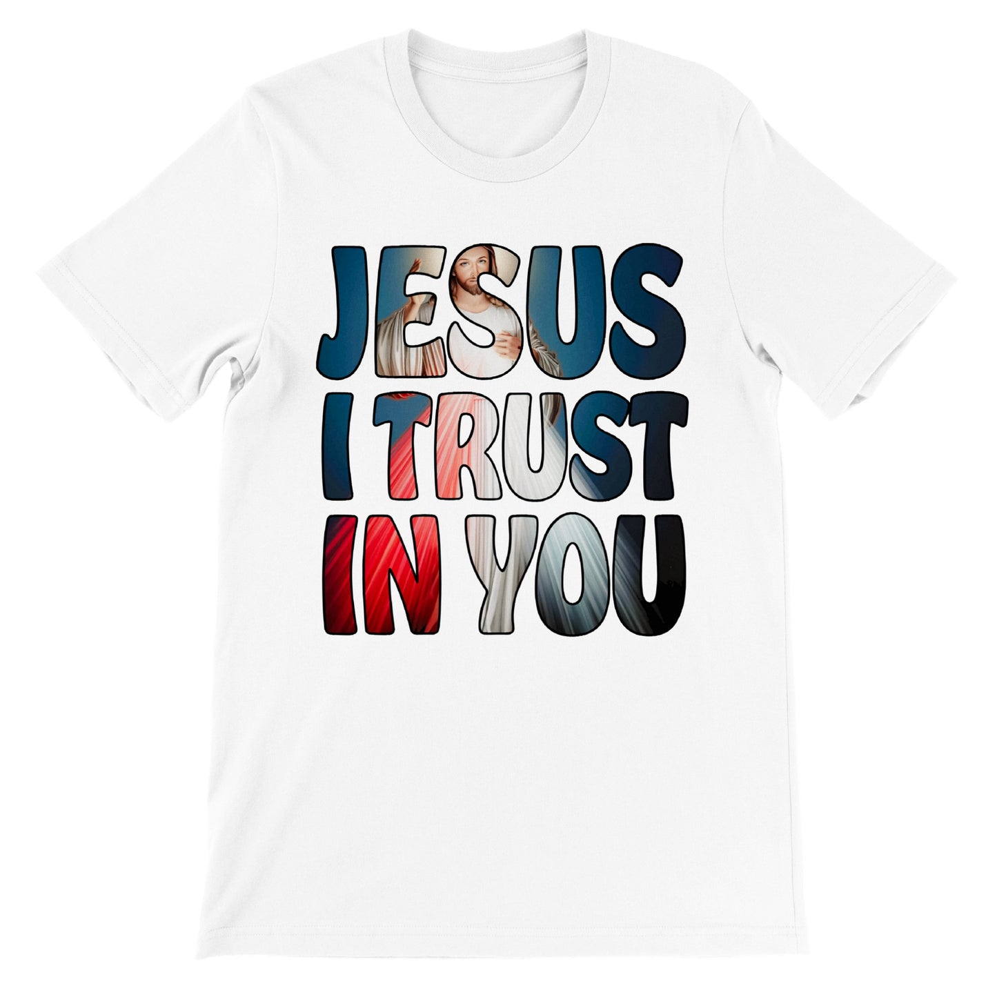 Divine Mercy Jesus I Trust in You  Premium Unisex Crewneck T-shirt