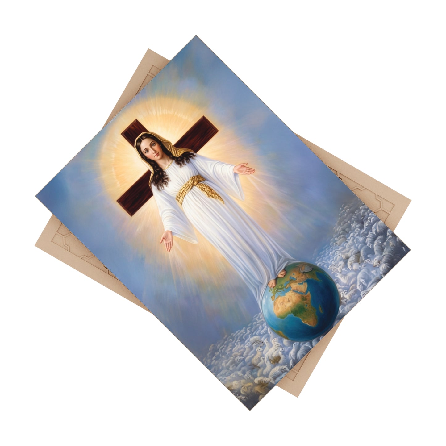 The Lady of All Nations Devotional Ceramic Icon Tile (6×8 inches)