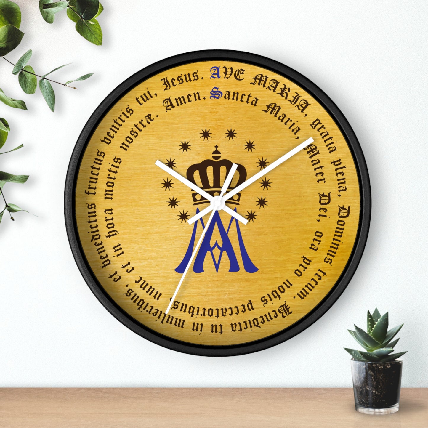 Hail Mary (Latin: Ave Maria) #WallClock