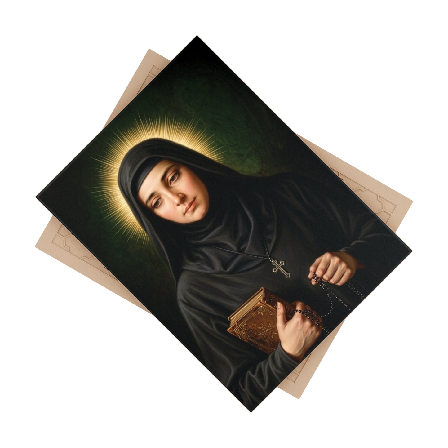 St Rafqa Icon - Traditional Image on Ceramic Tile (6×8) Maronite Catholic Saint Nun from Lebanon Classic Devotion