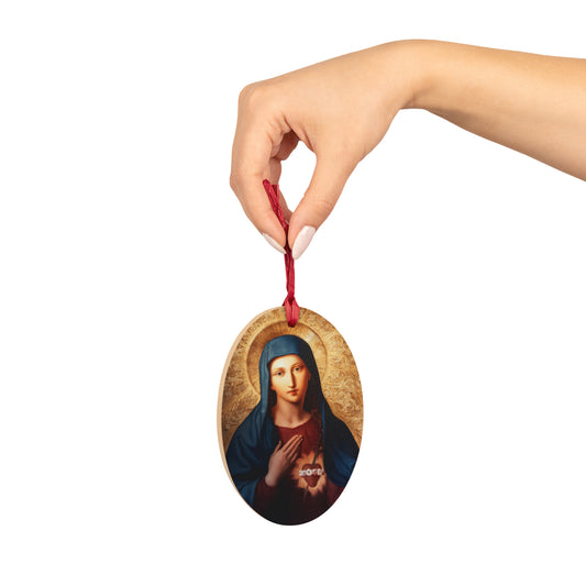 Immaculate Heart - Wooden #Christmas #Ornaments