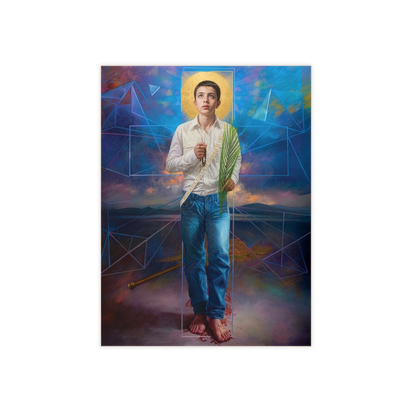 Saint José Sánchez del Río - Devotional Ceramic Icon Tile (6×8 inches)
