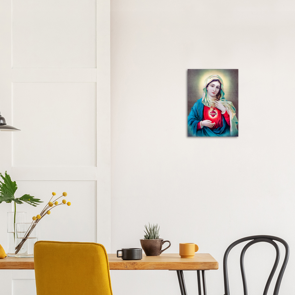 The Immaculate Heart of Mary ✠ Brushed #Aluminum #MetallicIcon #AluminumPrint