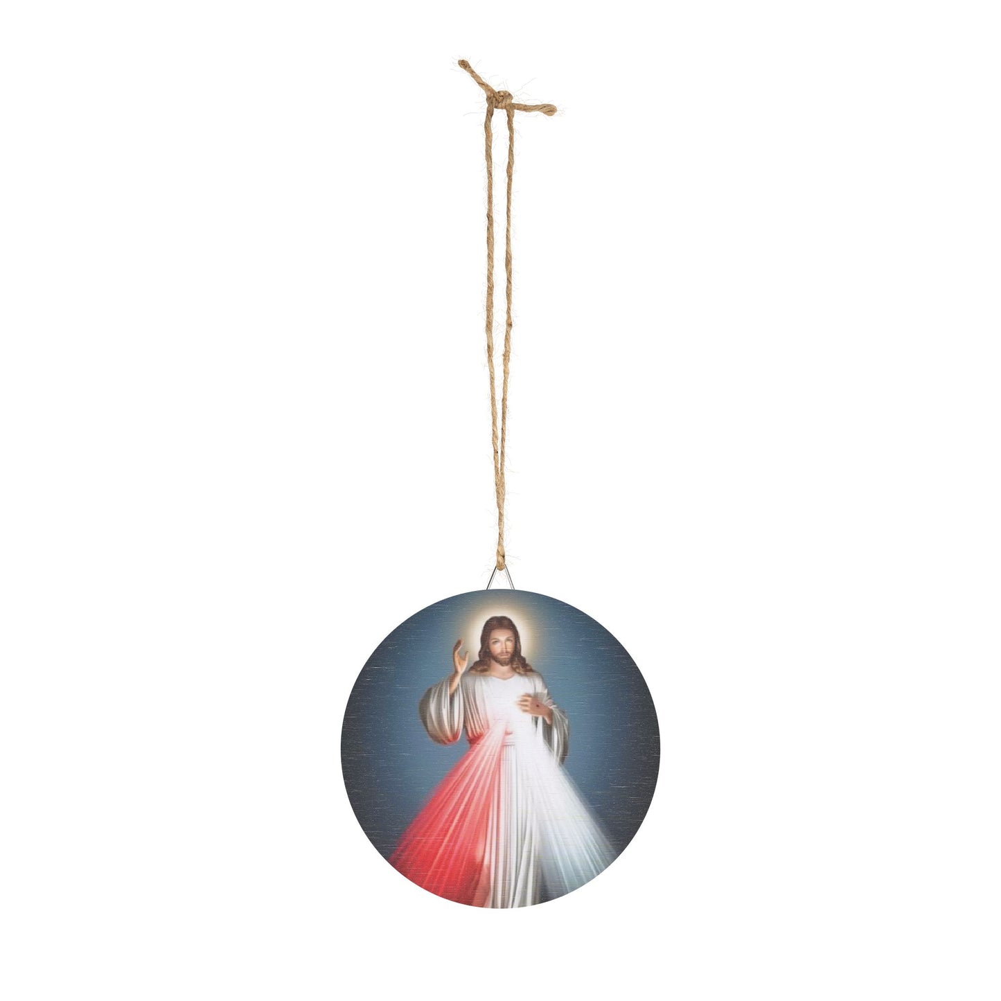 Jesus Divine Mercy I trust in You Wood Circular Icon